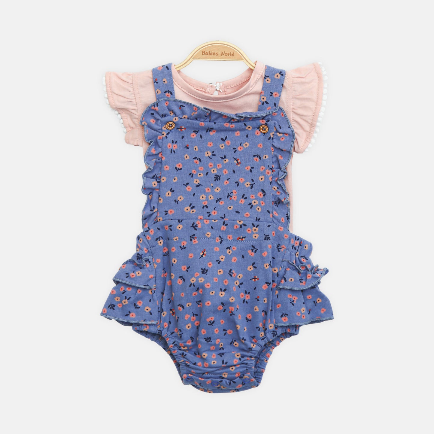 Purple Pinafore Romper Set