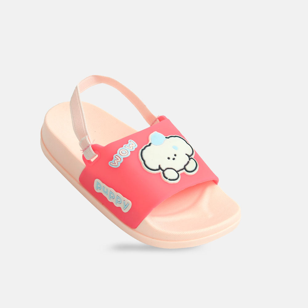 Girl Pink Cloud Charm Slides