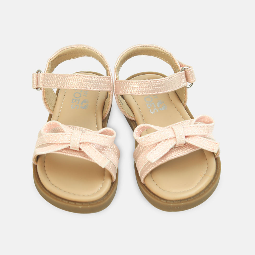 Girls Pink Bow Sandals