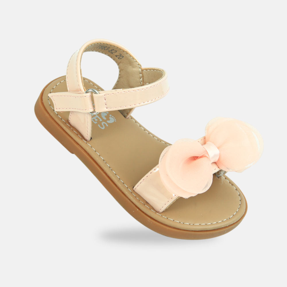 Girls Pink Bow Sandals