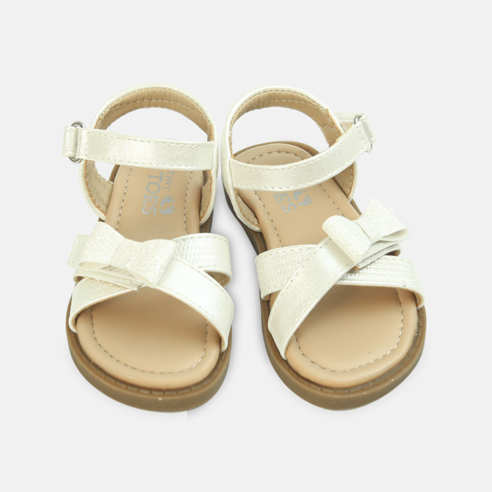 Girl Sandals White Bow