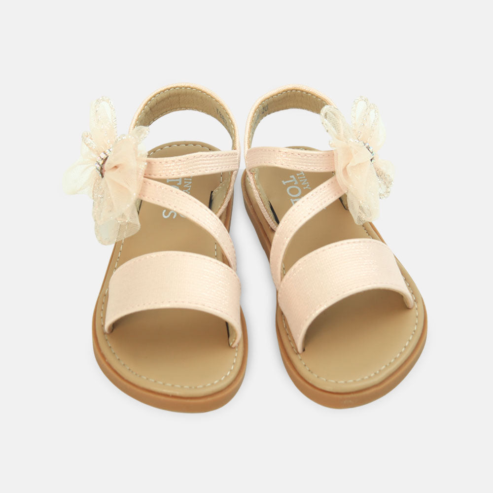 Girls Embellished Bow Sandal Pink