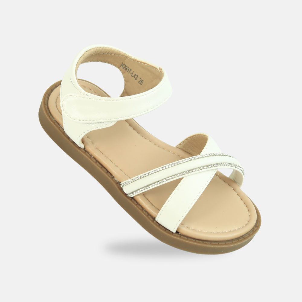 Girls Strap White Sandals