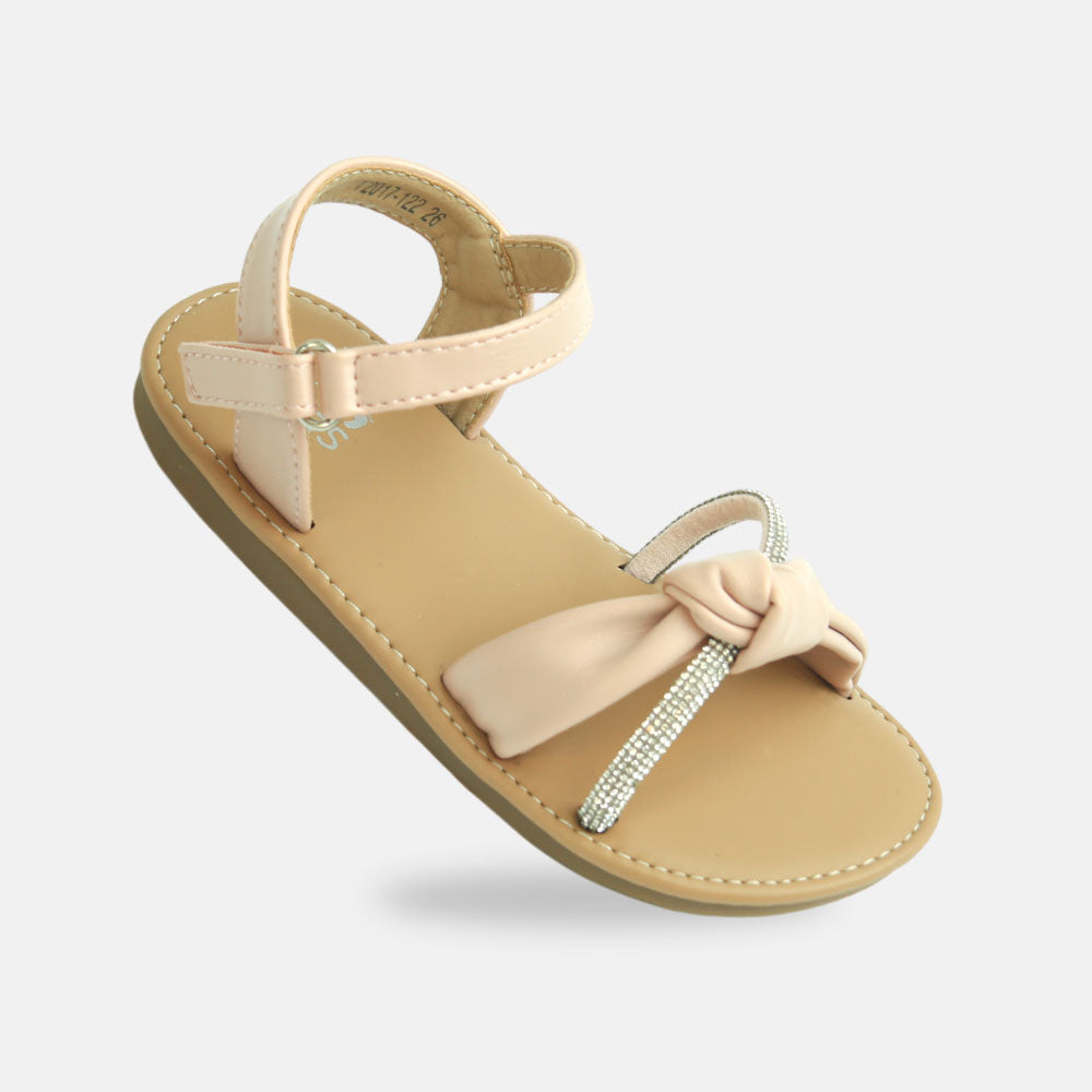 Girls Glitter Bow Sandals