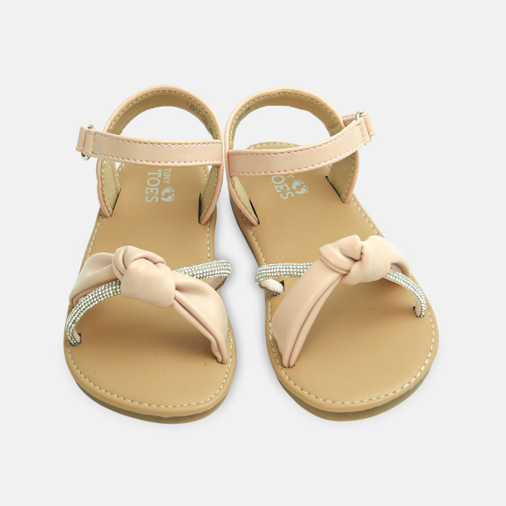 Girls Glitter Bow Sandals