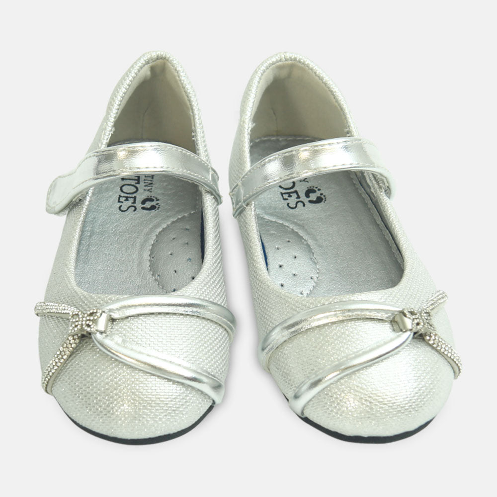 Girl Shoes Glitter Mary Janes Silver