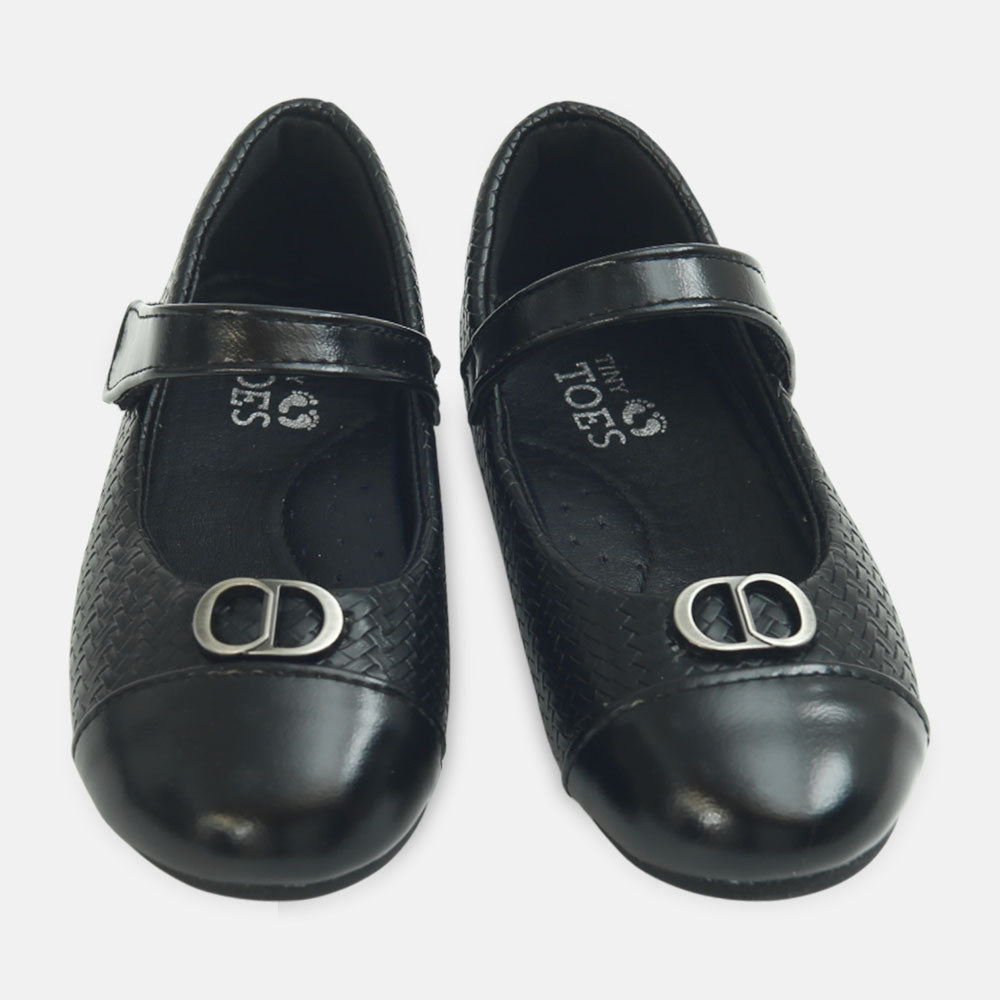 Girl Shoes Black Buckle