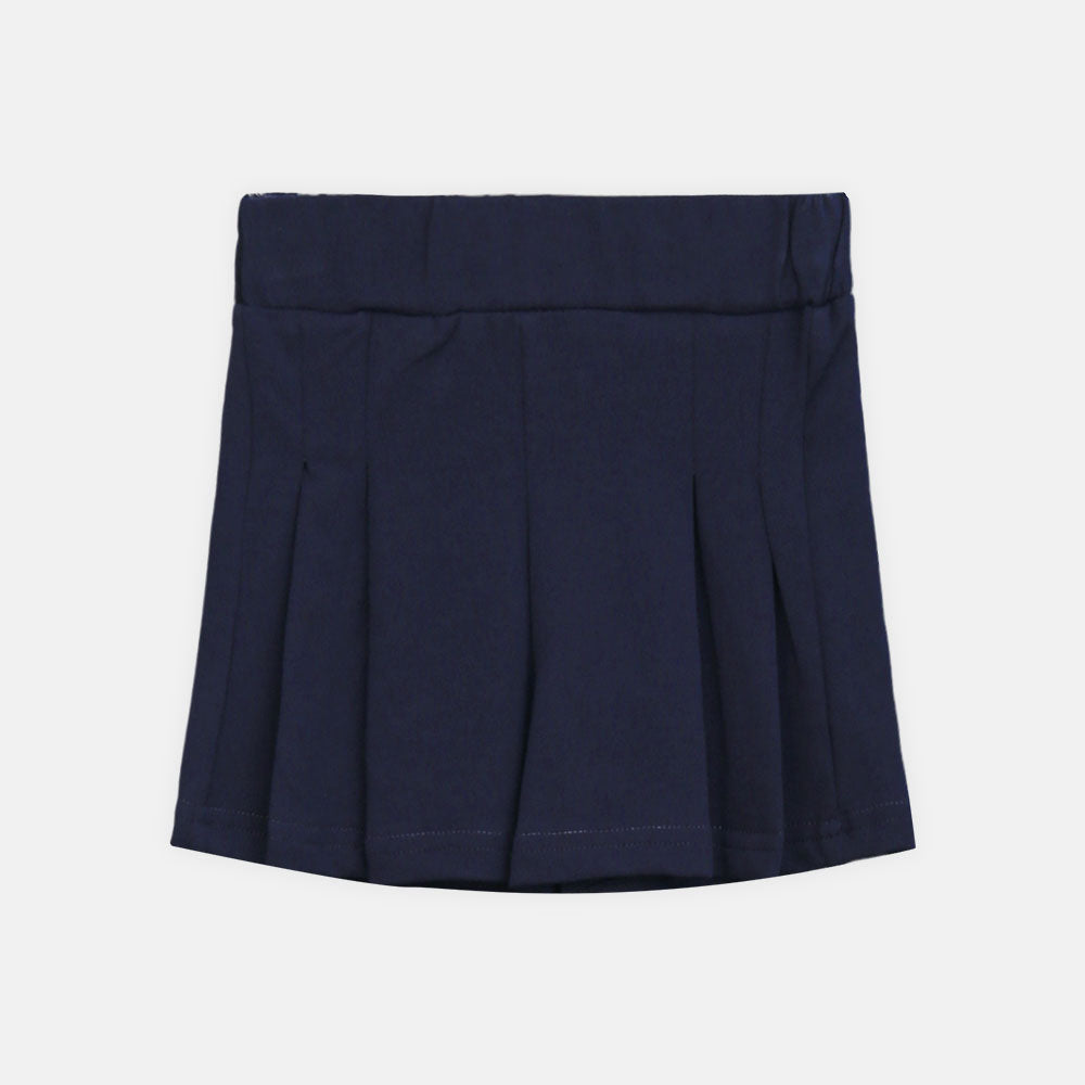 Girls Navy Timeless Pleated Skort Short