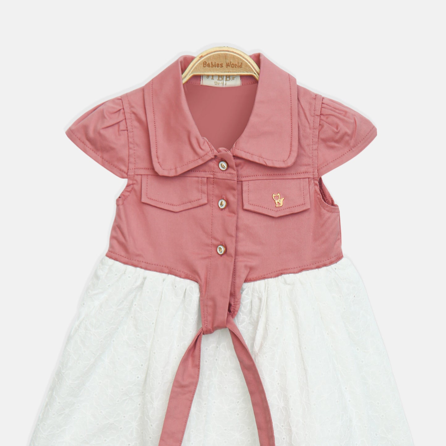 Dusty Rose Front-Tie Top