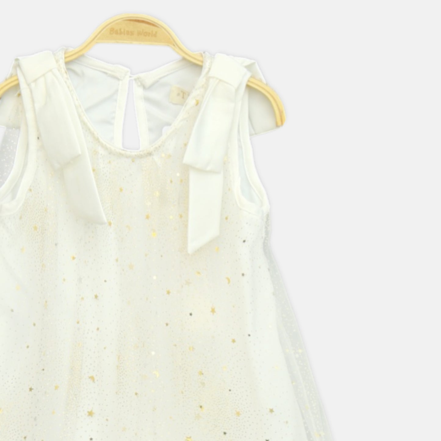 Off-White Glitter Tulle Top