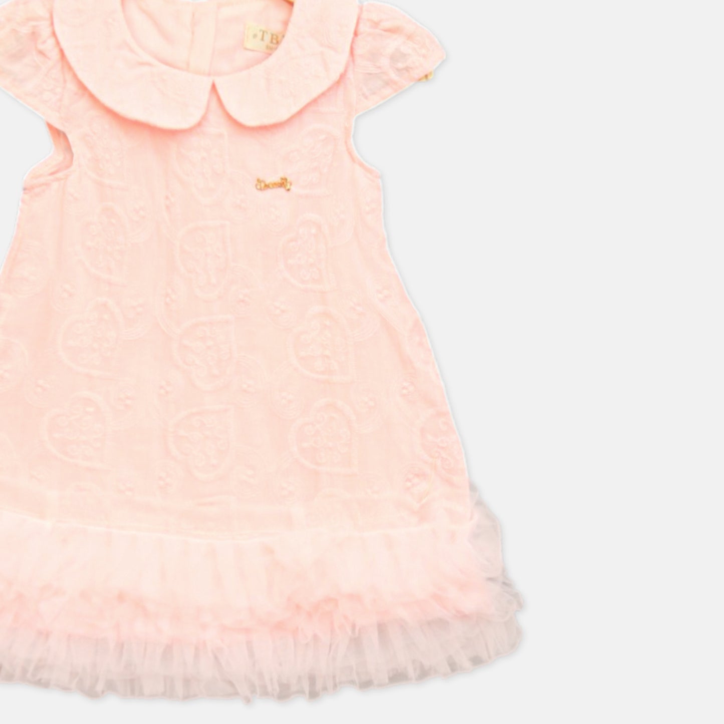 Pink Heart Embroidered Top