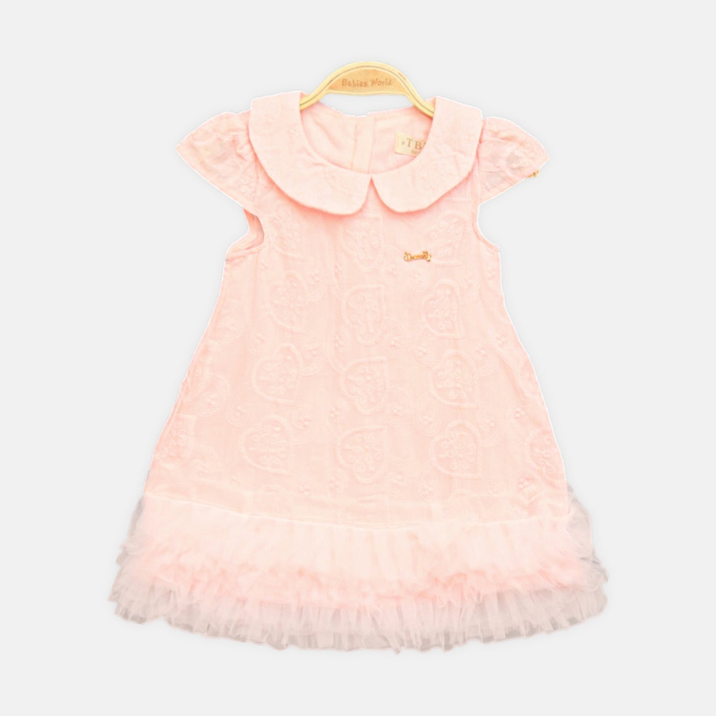 Pink Heart Embroidered Top