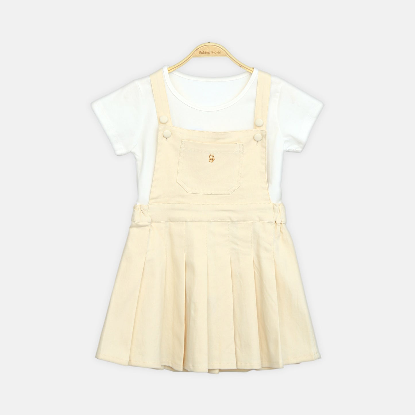 Cream Pinafore Set