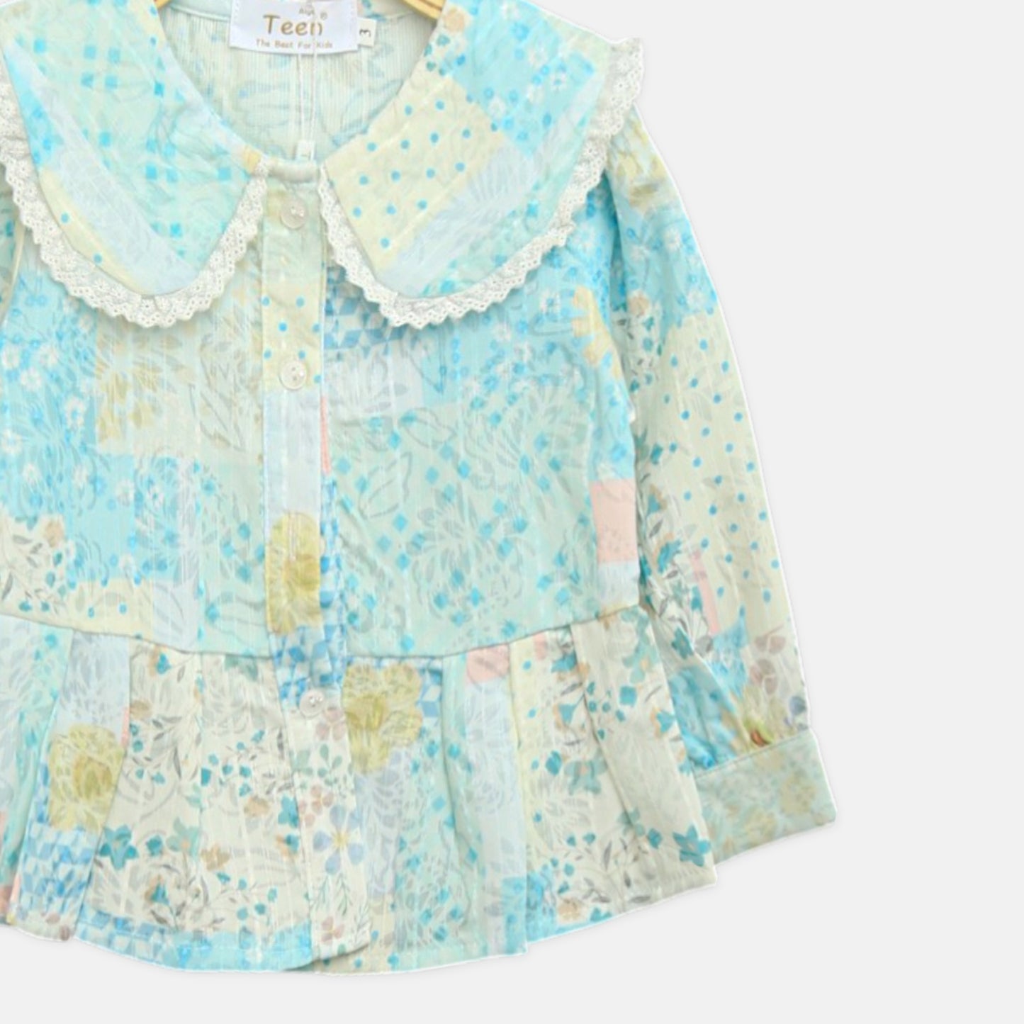 Blue Patchwork Top