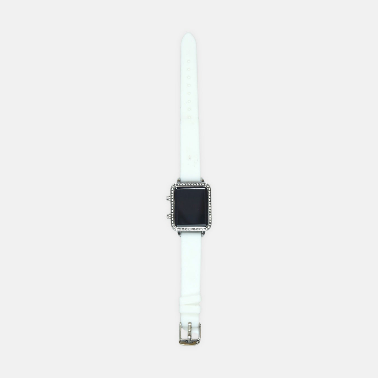 White Crystal Digital Watch