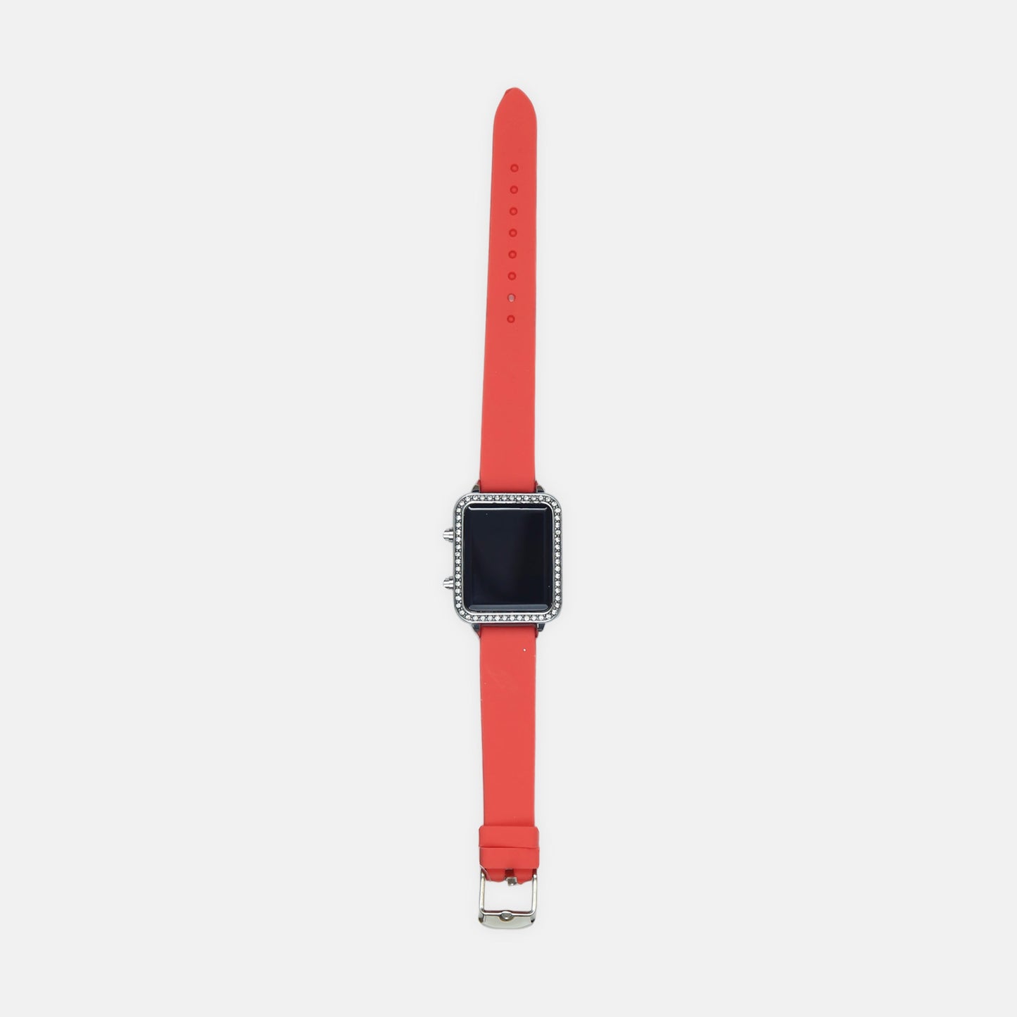 Pink Crystal Digital Watch