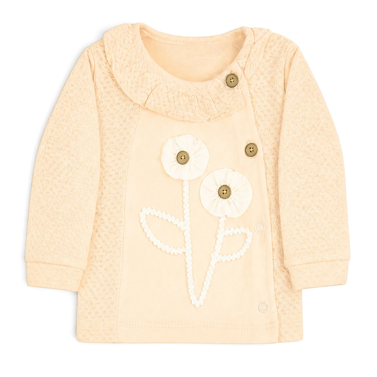 PEACH FLORAL APPLIQUE BABY GIRL GIFT SET