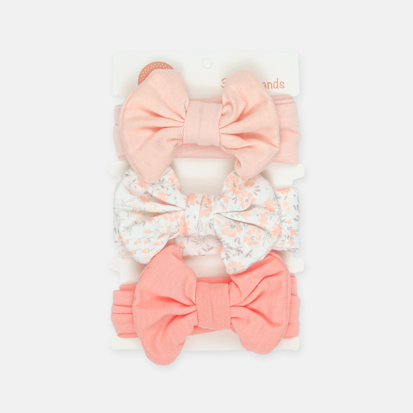 Pink Bow Headband Trio