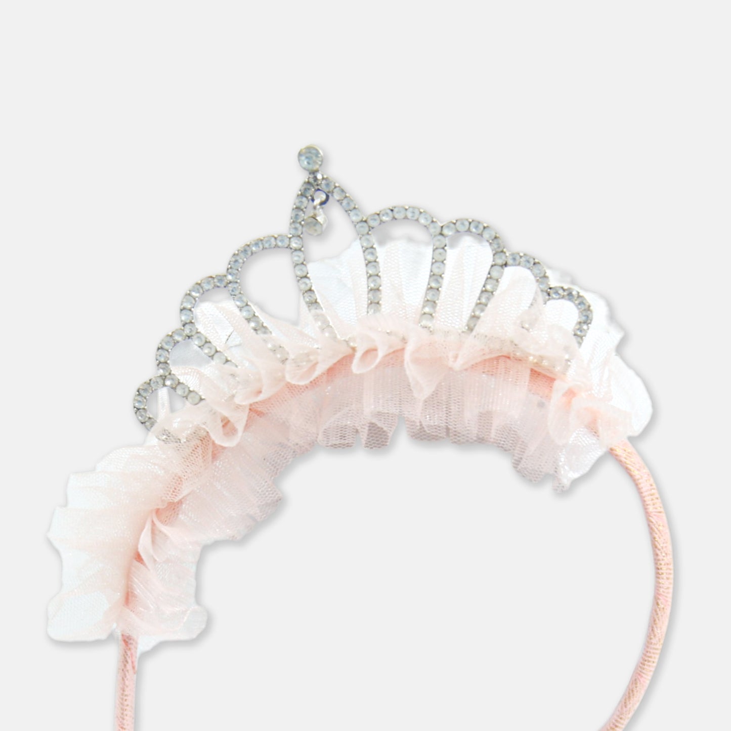Pink Ruffle Tiara Headband