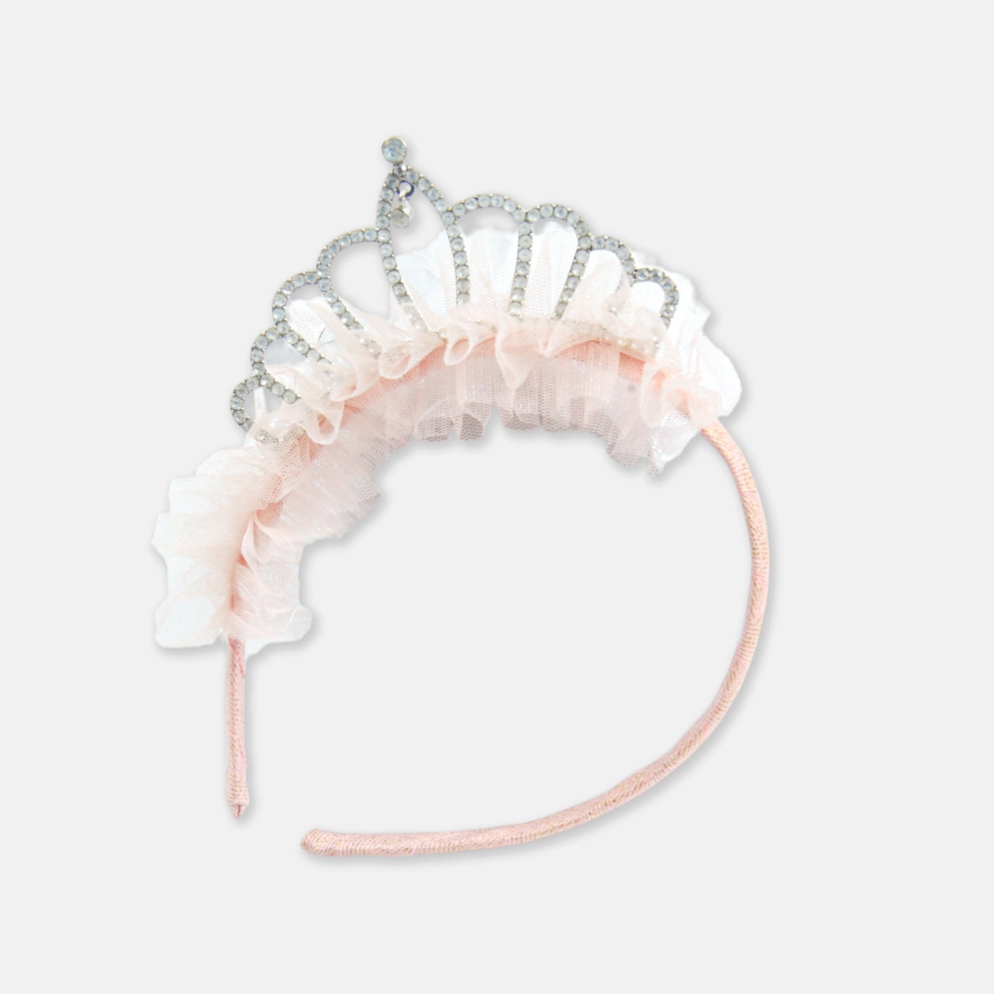 Pink Ruffle Tiara Headband