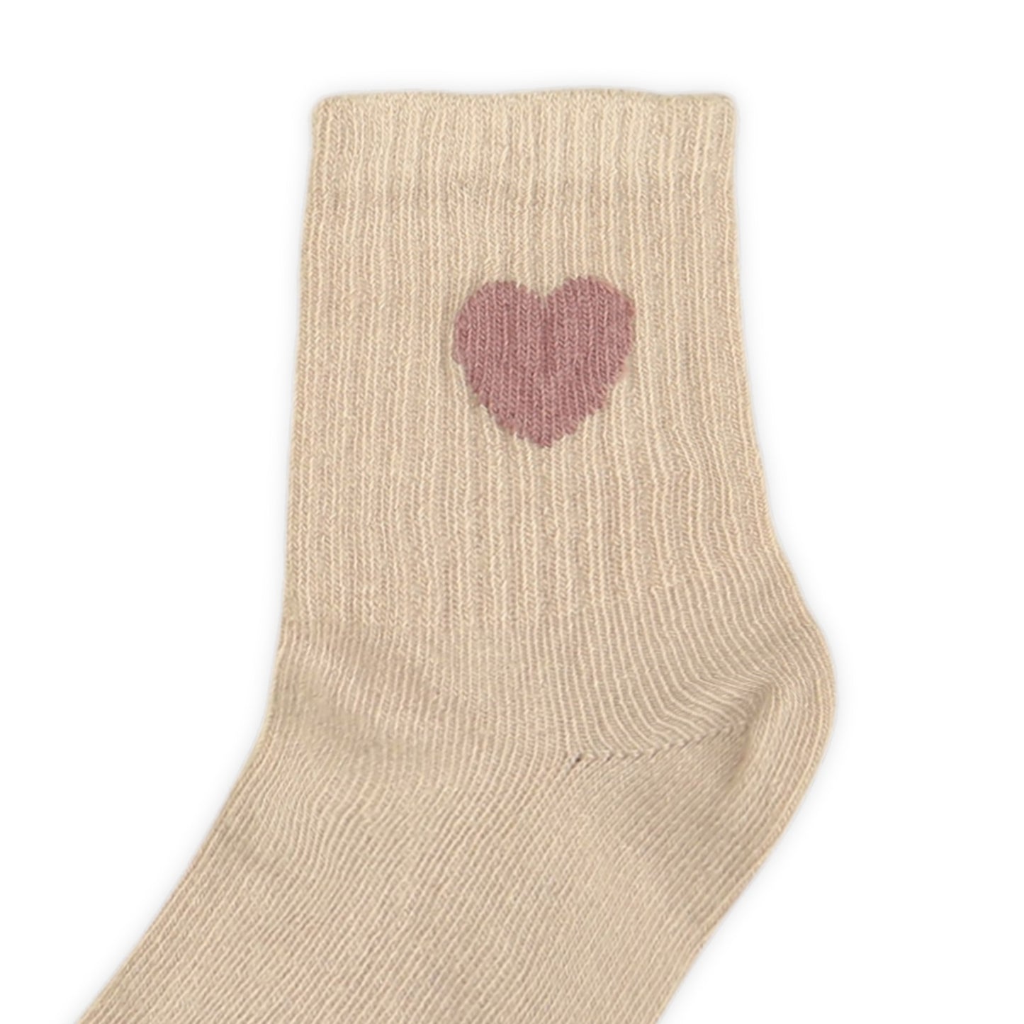 PINK WHITE HEART GIRL SOCKS