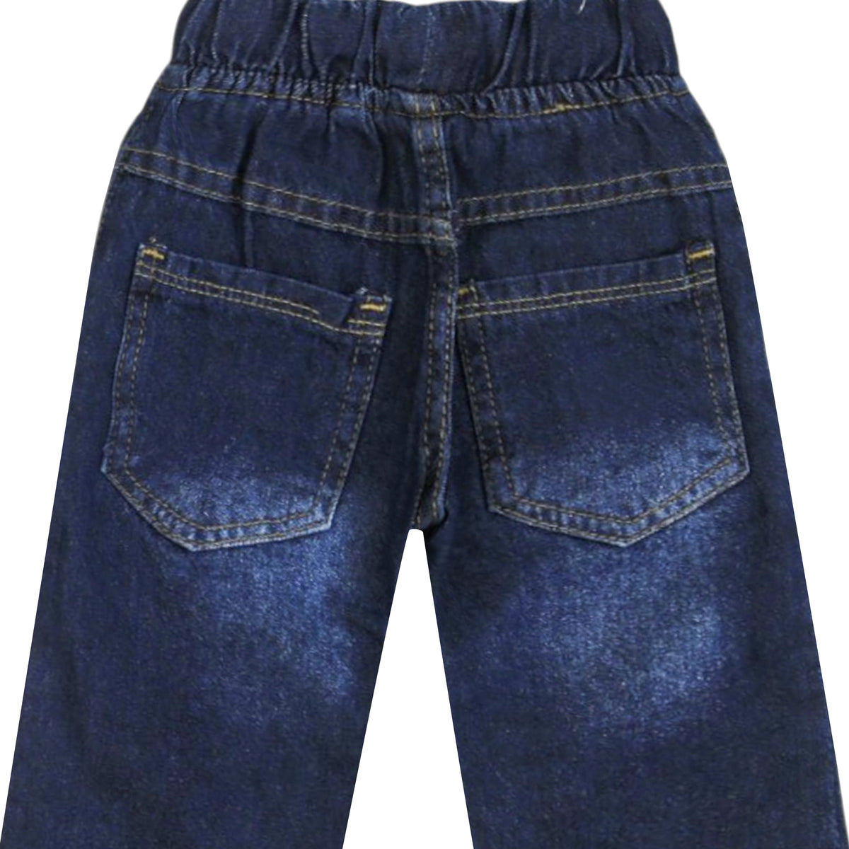 BABY GIRL DARK WASH FLORAL-EMBROIDERED DENIM JEANS