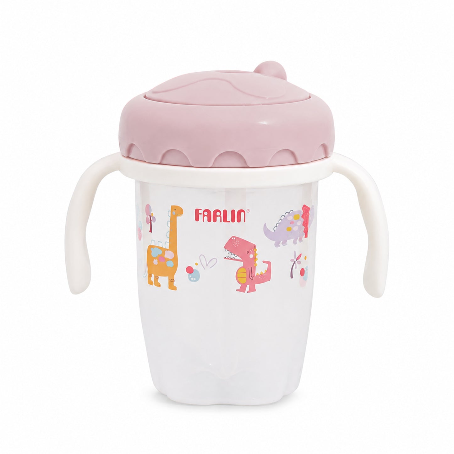 DRINKING CUP STEP 3-STRAW 240ML-PINK