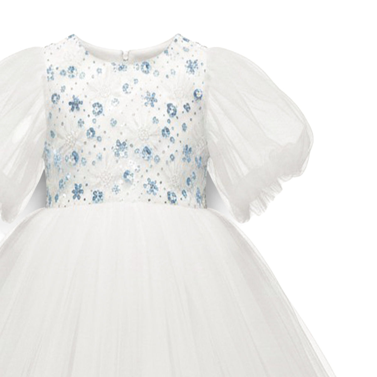 BABY GIRL WHITE PARTY DRESS WITH MATCHING EMBELLISHED BAG