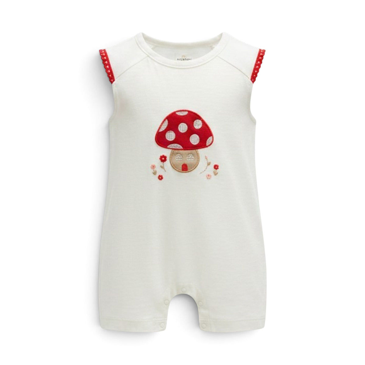 BABY GIRL MUSHROOM ROMPER
