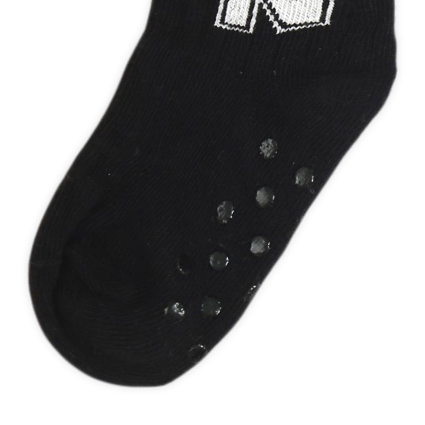 BLACK ANTI-SLIP ANKLE BOY SOCKS PK-2