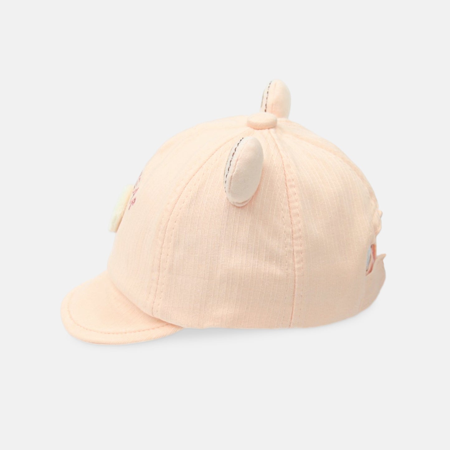 Pastel Peach Bear Ear Soft Hat 44 Cm