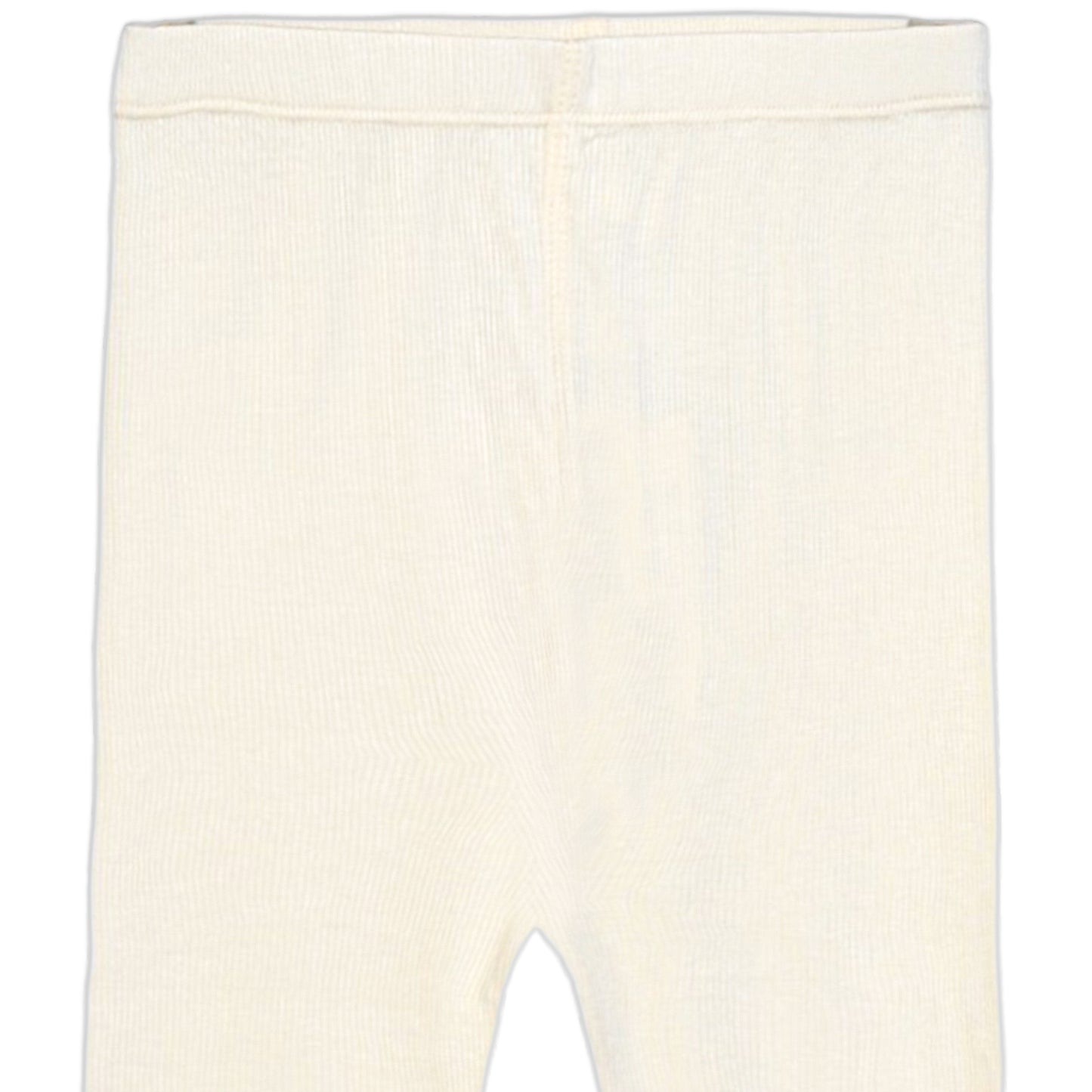 OFF-WHITE LACE-TRIM RIBBED TROUSERS