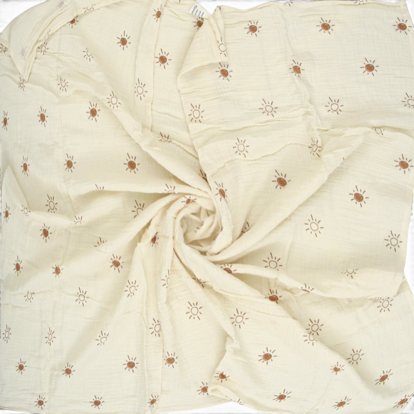 SUNSHINE & RAINBOW PATTERNED WRAPING SHEET MUSLIN PK-2