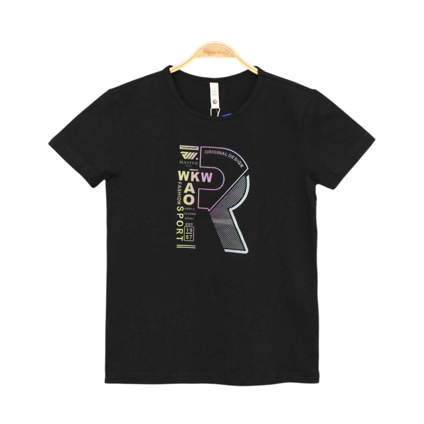 BOLD GRAPHIC BLACK TEE
