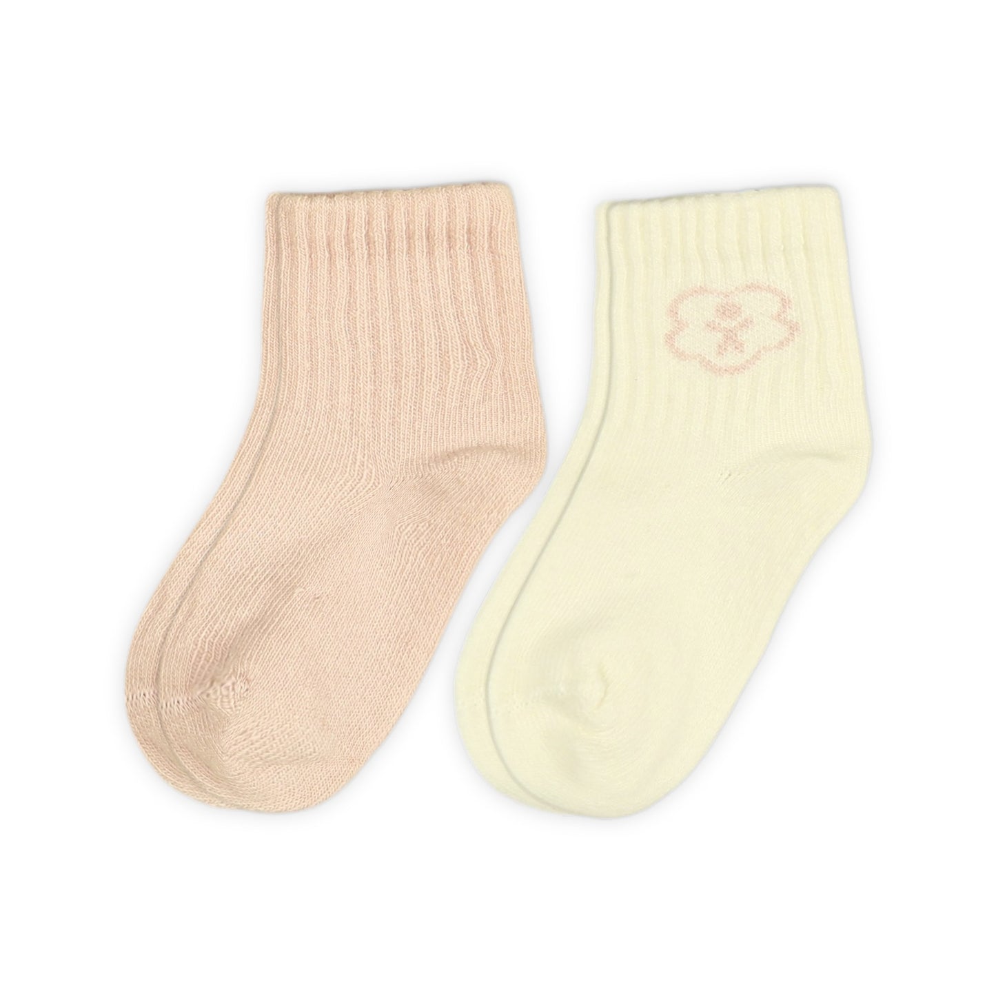 PINK & WHITE SIMPLE ANKLE GIRL SOCKS PK-2