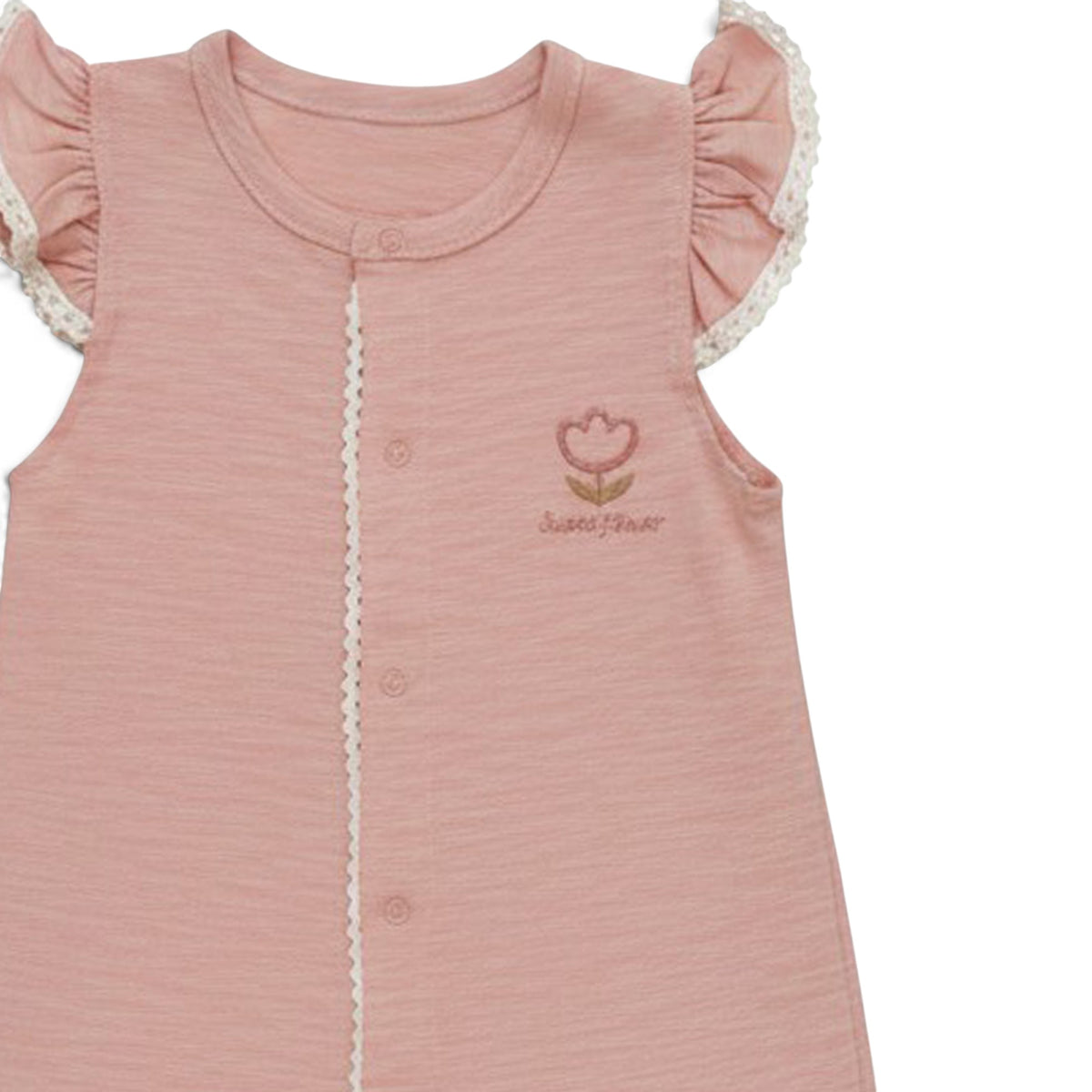 BABY GIRL "SWEET FLOWER" RUFFLE ROMPER