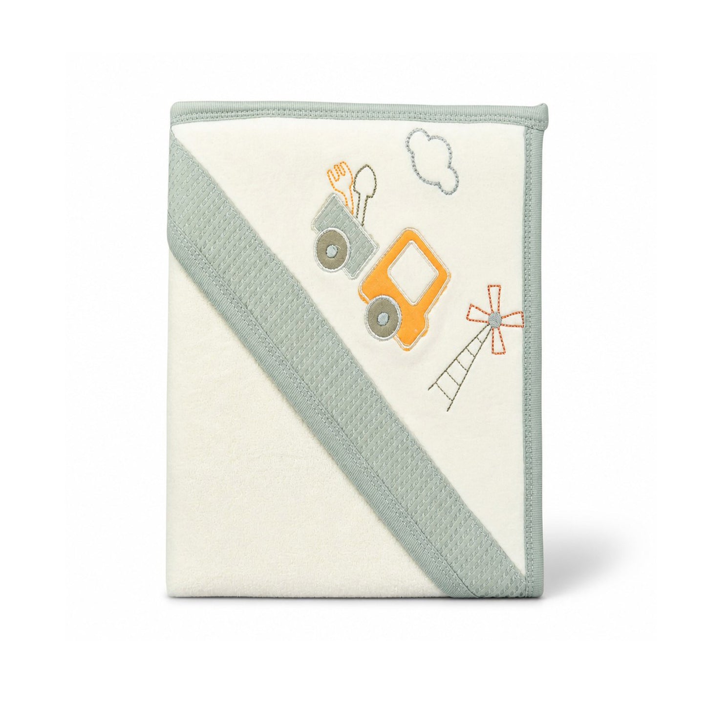 TRUCK AND WINDMILL HOODED BATH TOWEL