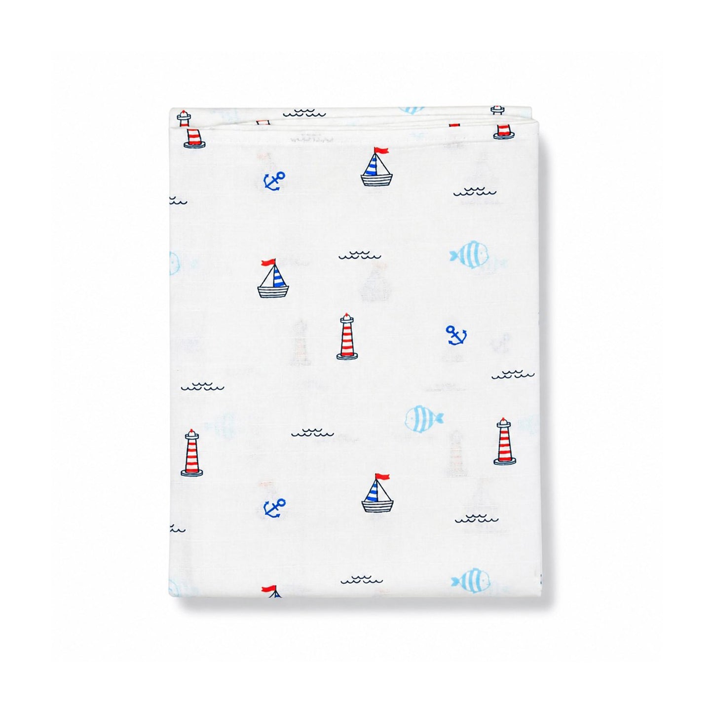 MUSLIN WRAPPING SHEET - NAUTICAL THEME