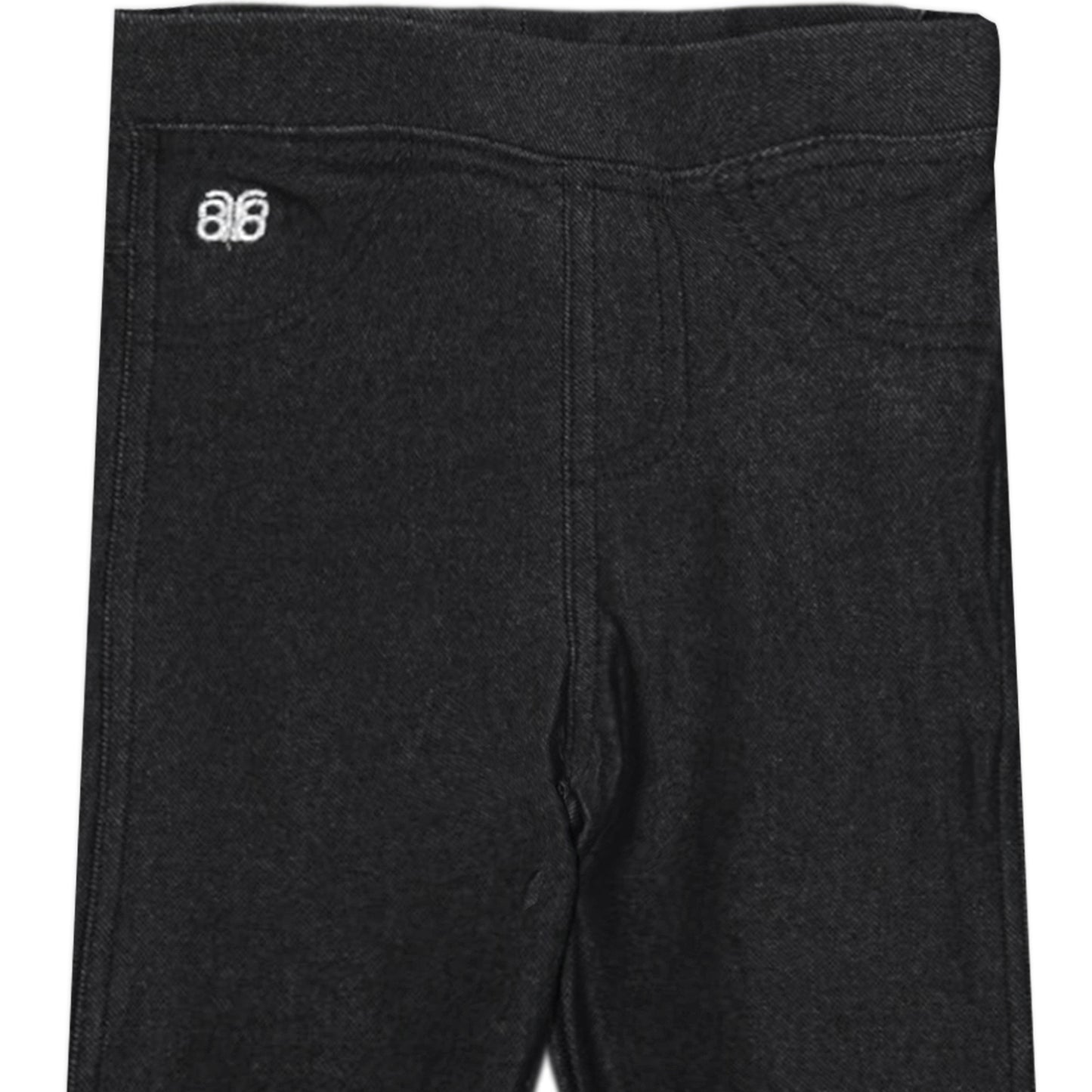 GIRLS' TESTURED BLACK TIGHTS