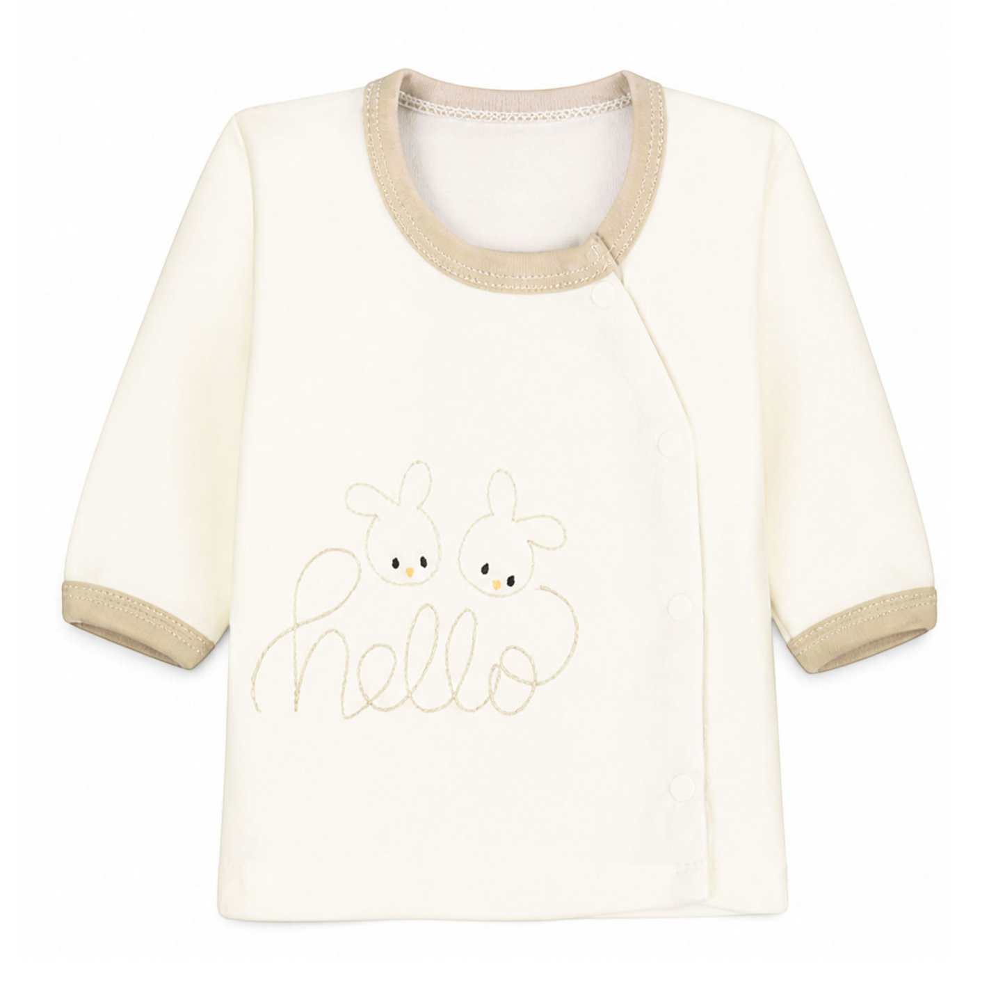 BEIGE "HELLO BUNNY" BABY BOY GIFT SET