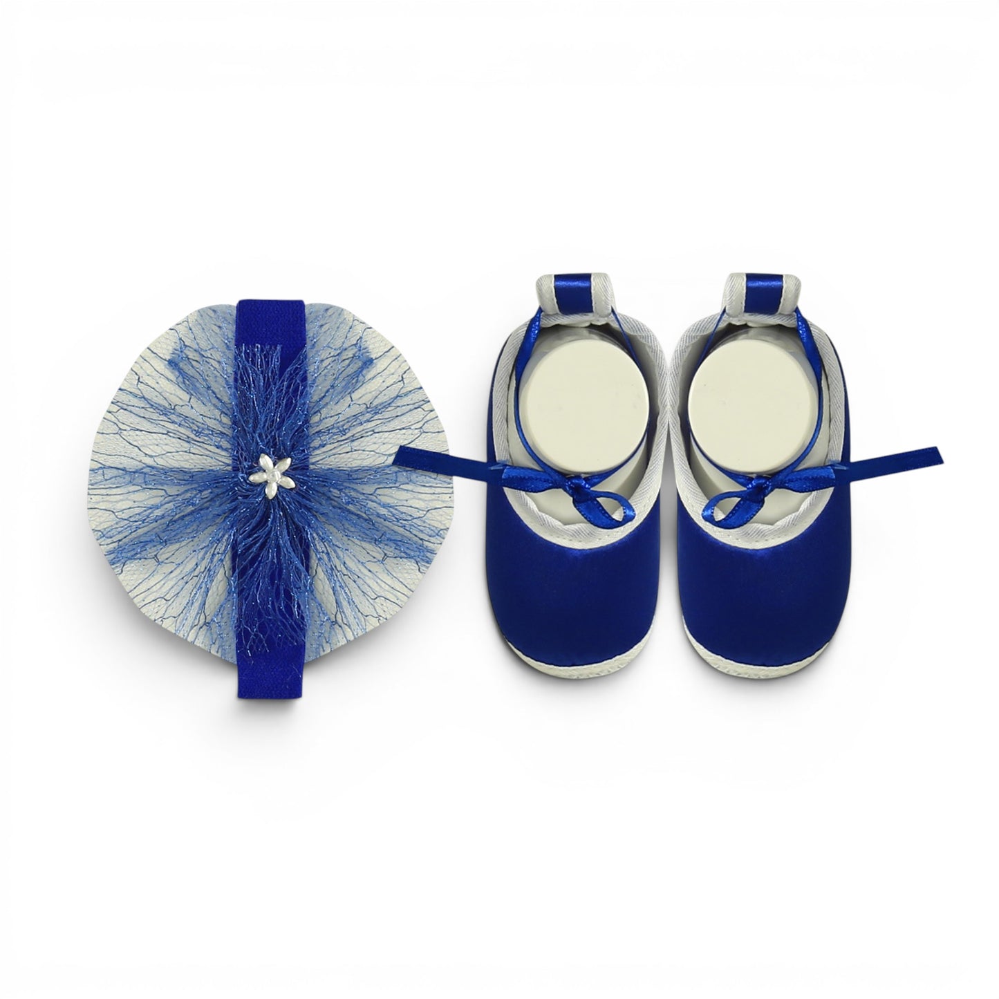 ROYAL BLUE BABY GIRL FANCY FROCK GIFT SET