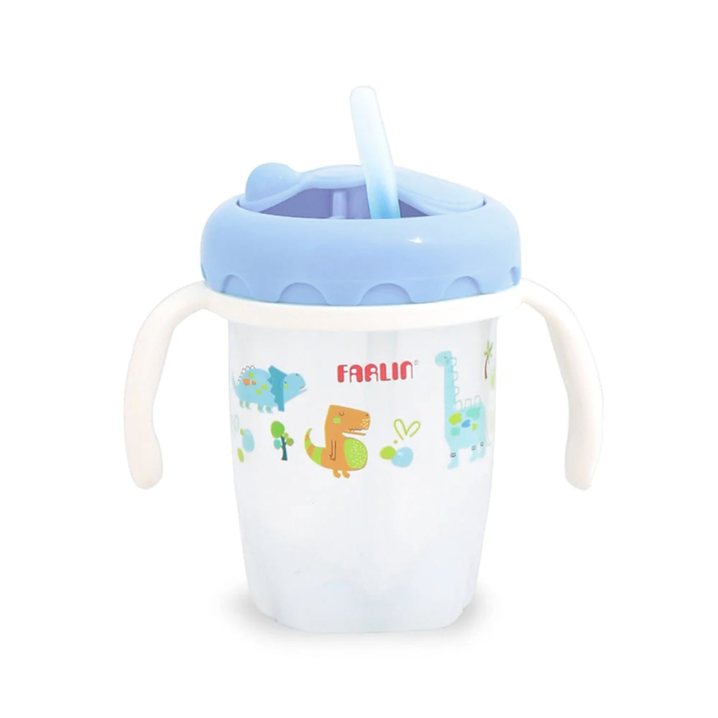 DRINKING CUP STEP 3-STRAW 240ML-BLUE