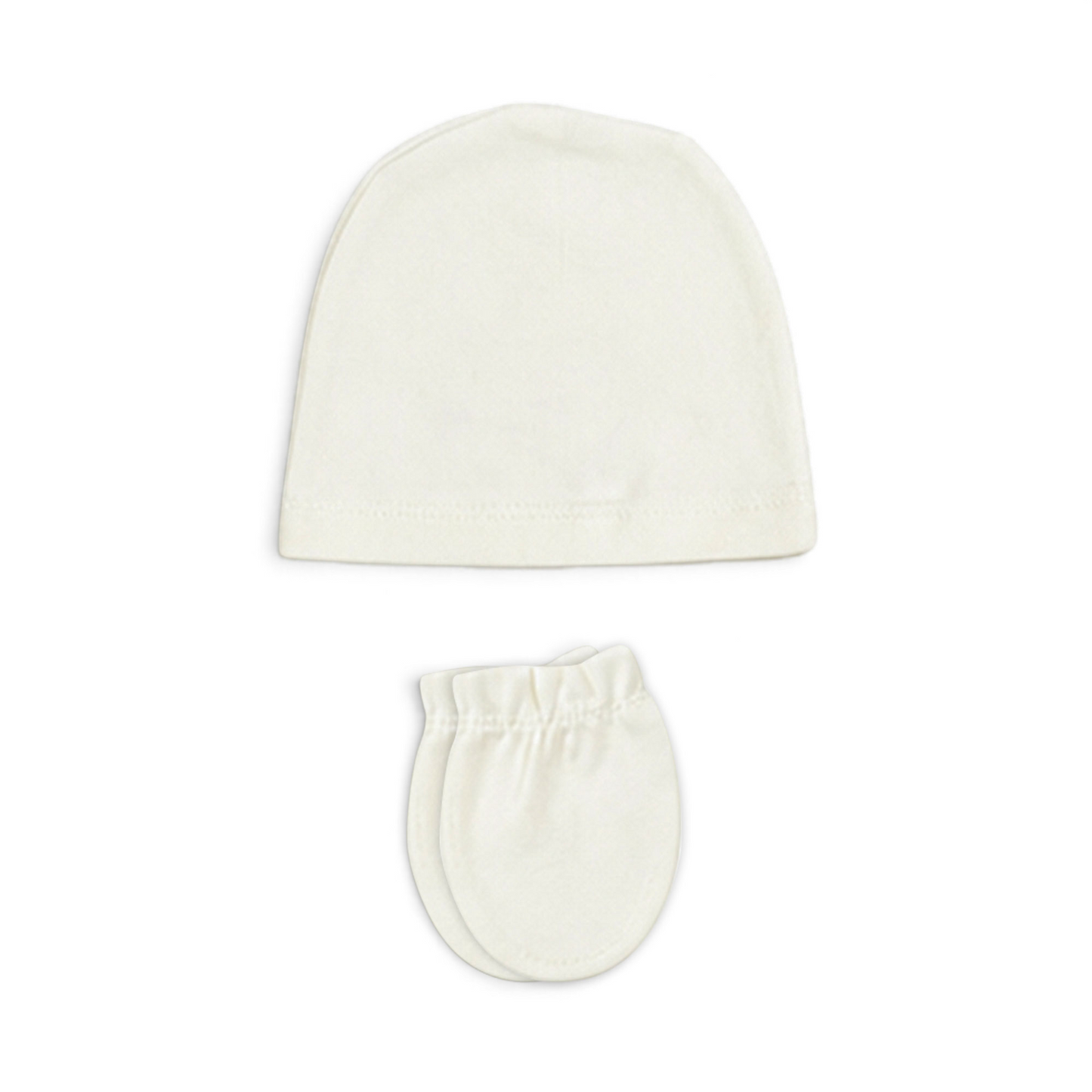 CREAM RUFFLED-ACCENT BABY GIRL GIFT SET