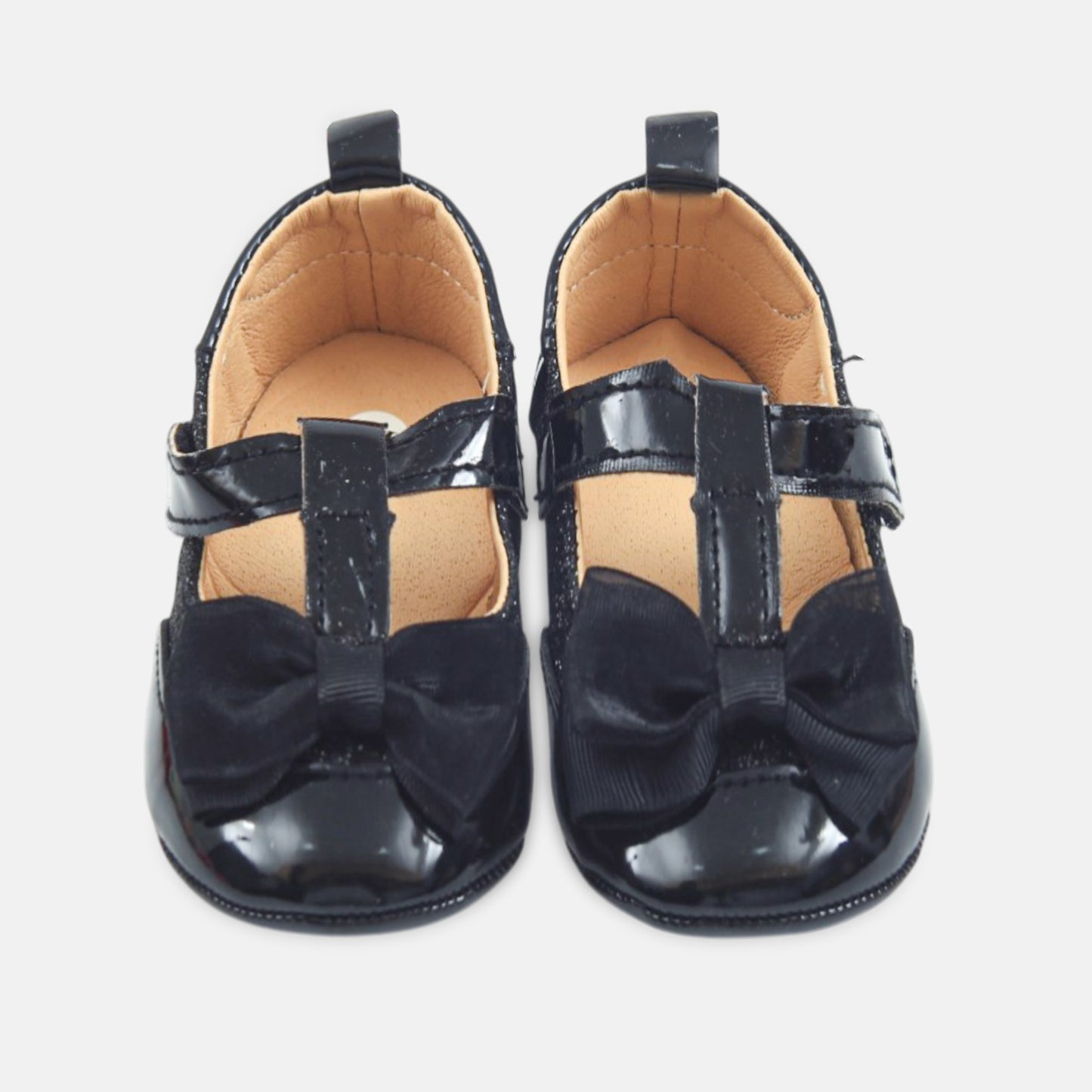 Girl Black Velvet Bow Pre-Walker