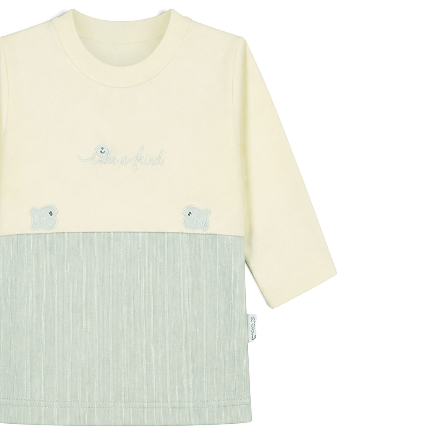 CREAM AND SAGE GREEN "LITTLE FISH" BABY BOY GIFT SET