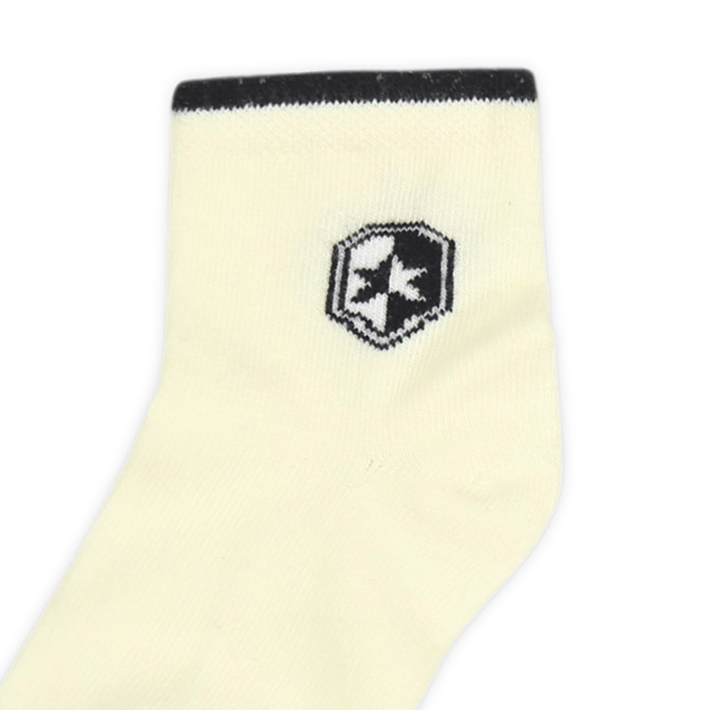 SHIELD LOGO WHITE ANKLE BOY SOCKS