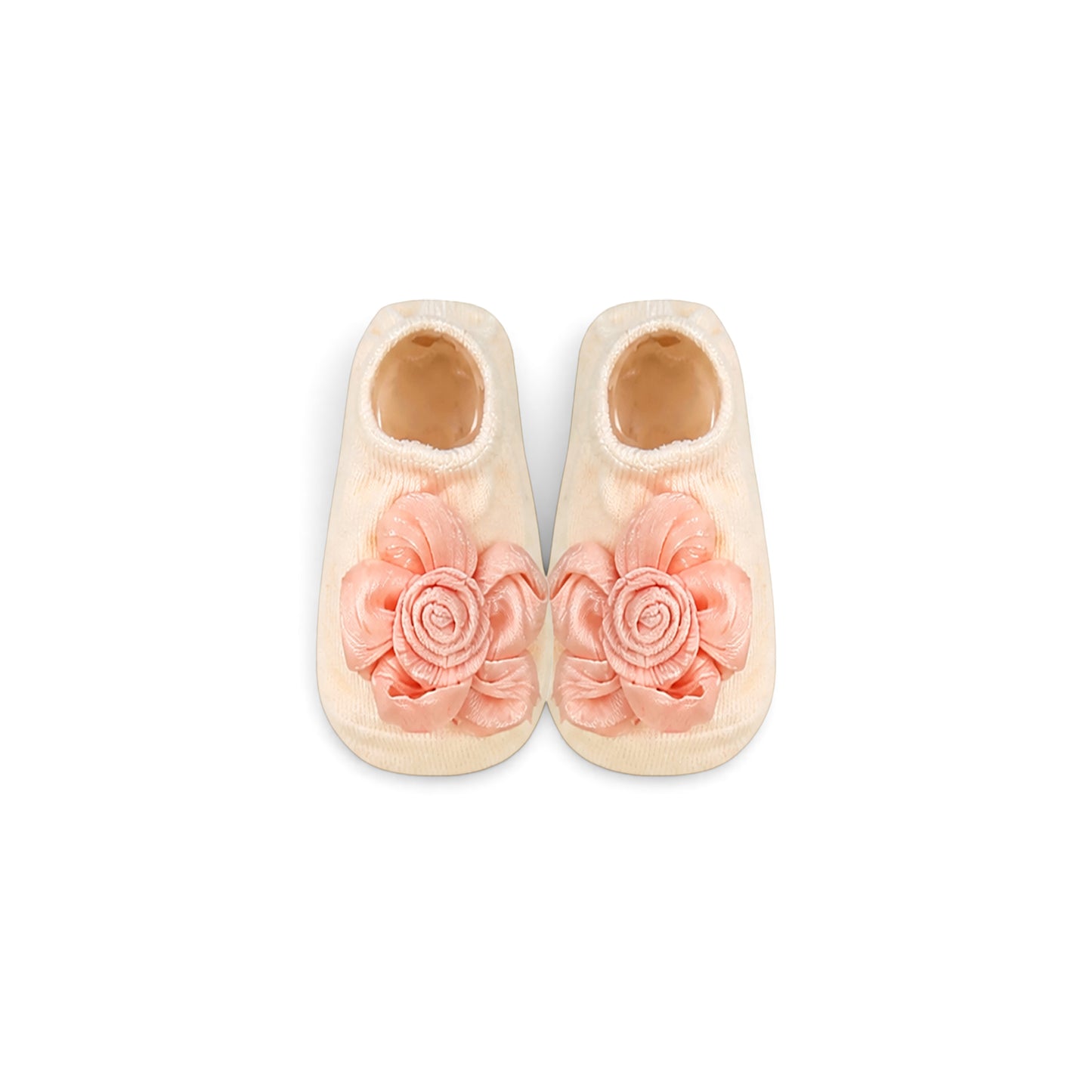 SOFT PINK FLORAL INFANT BOOTIES & CAP