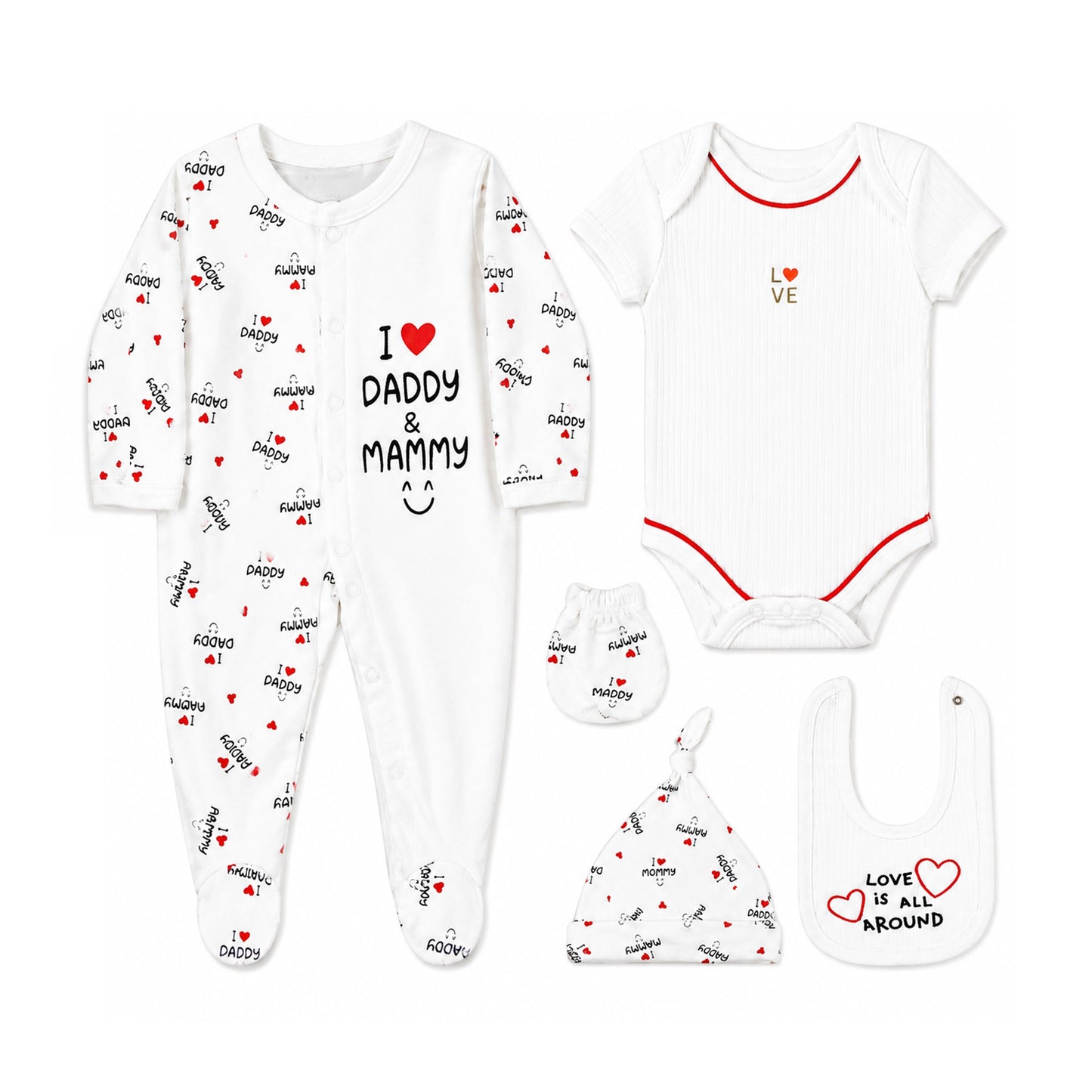 LOVE IS ALL AROUND LAYETTE SET BOYS