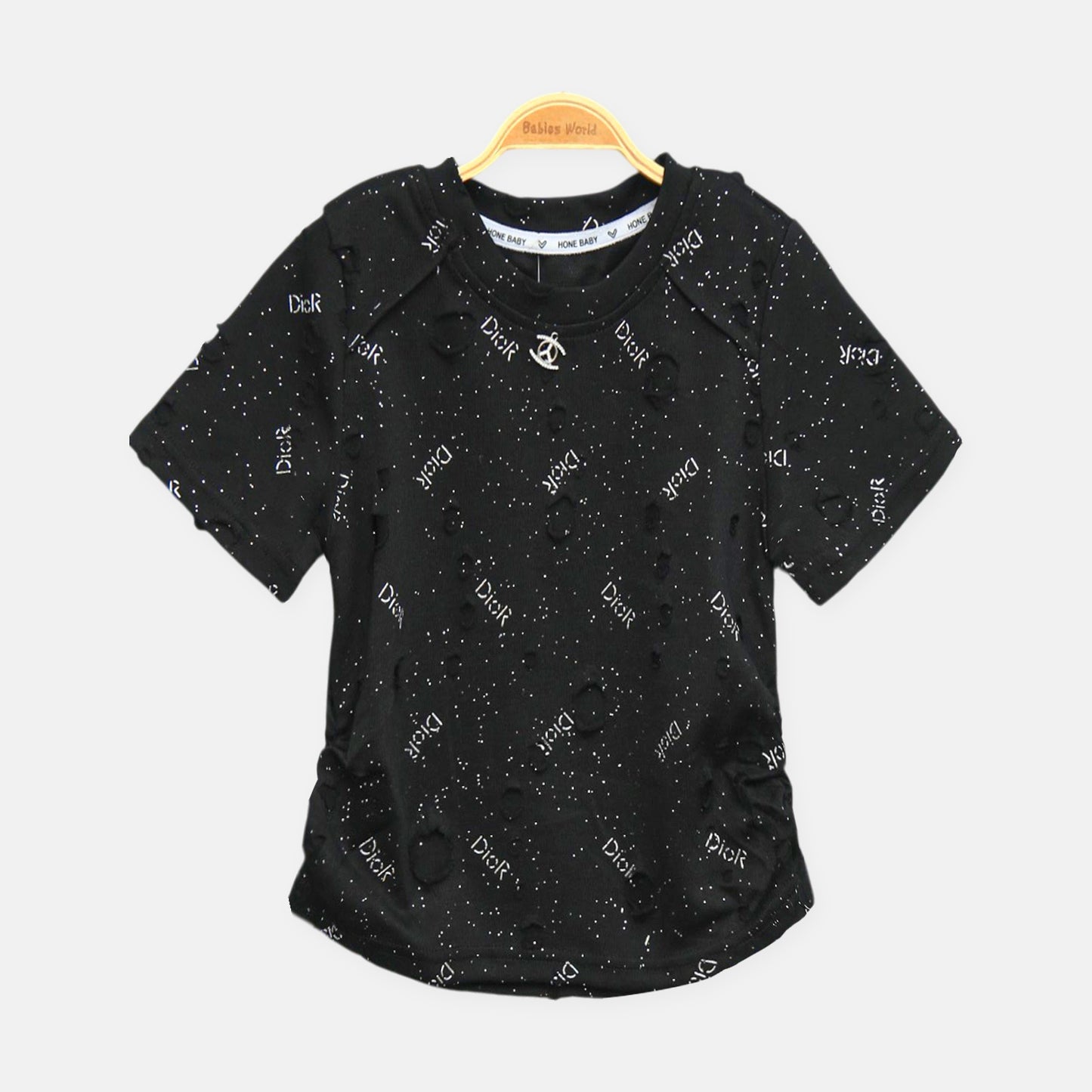 Dior Star Print Black Tee