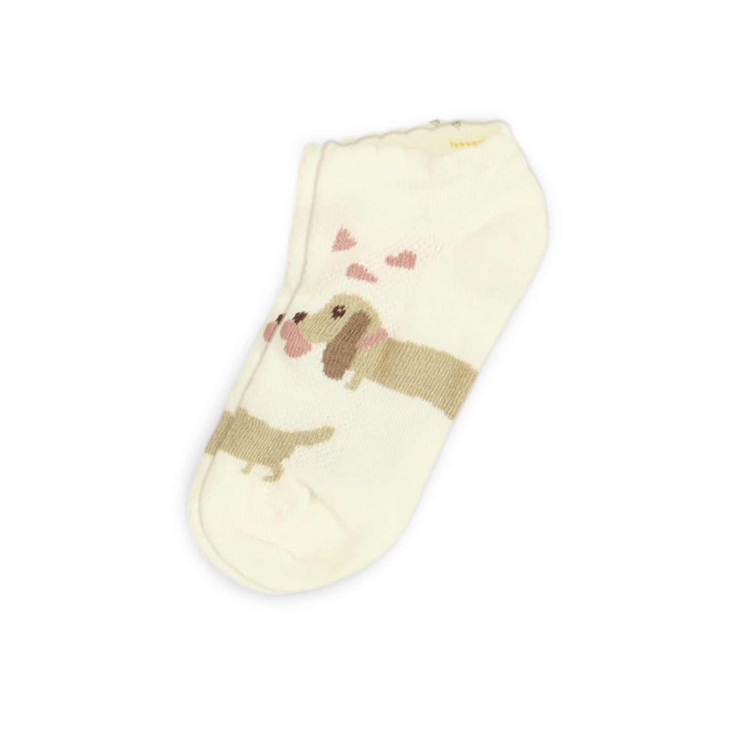 WHITE DOG GIRL SOCKS